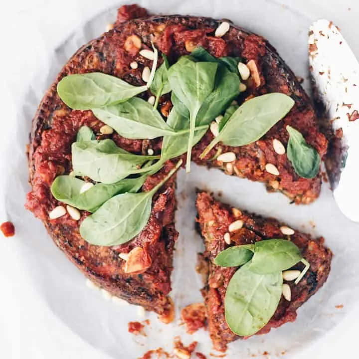 Sundried tomato spinach nut roast