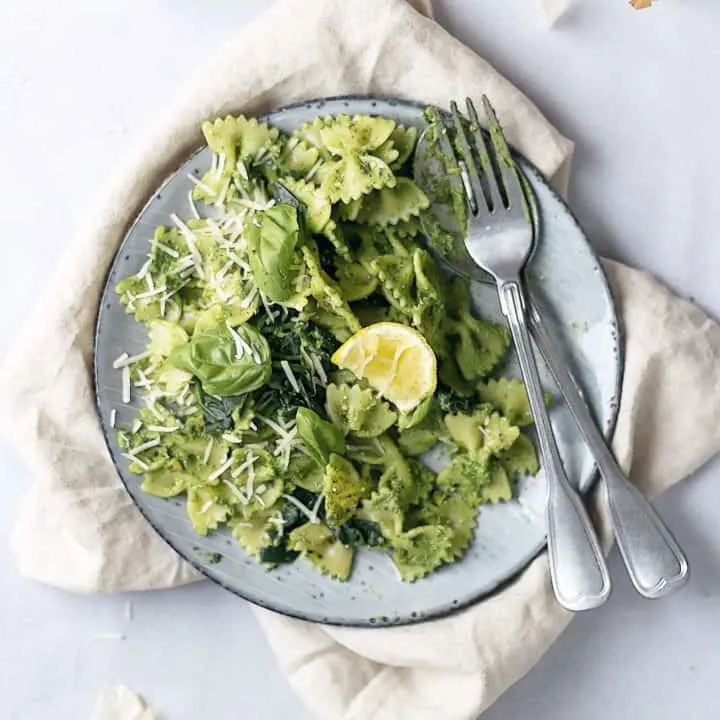 oil free vegan pesto pasta