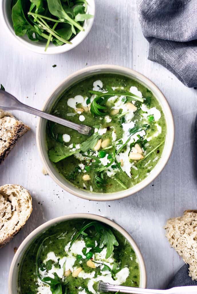 Courgette, Pea & Mint Green Soup - Cupful of Kale