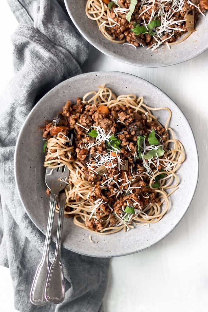 Easy weeknight Vegan spaghetti bolognese