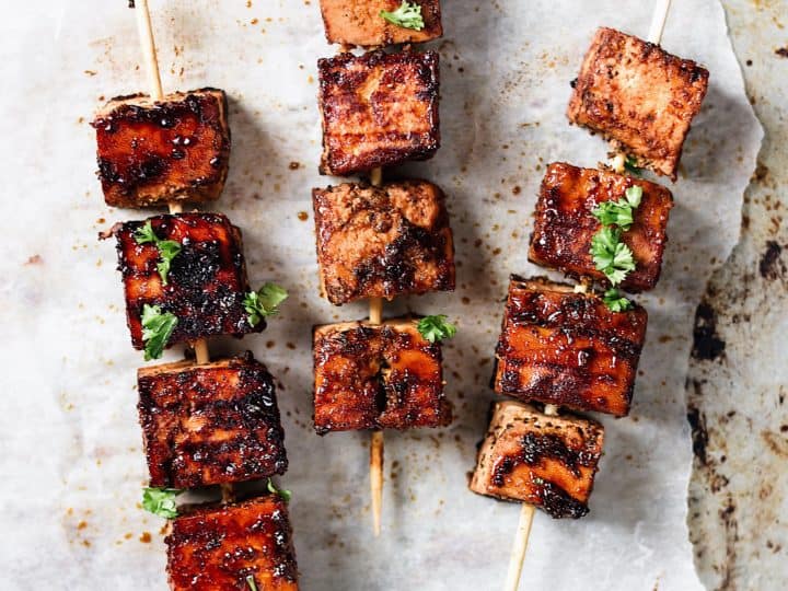 Grilled shop tofu skewers