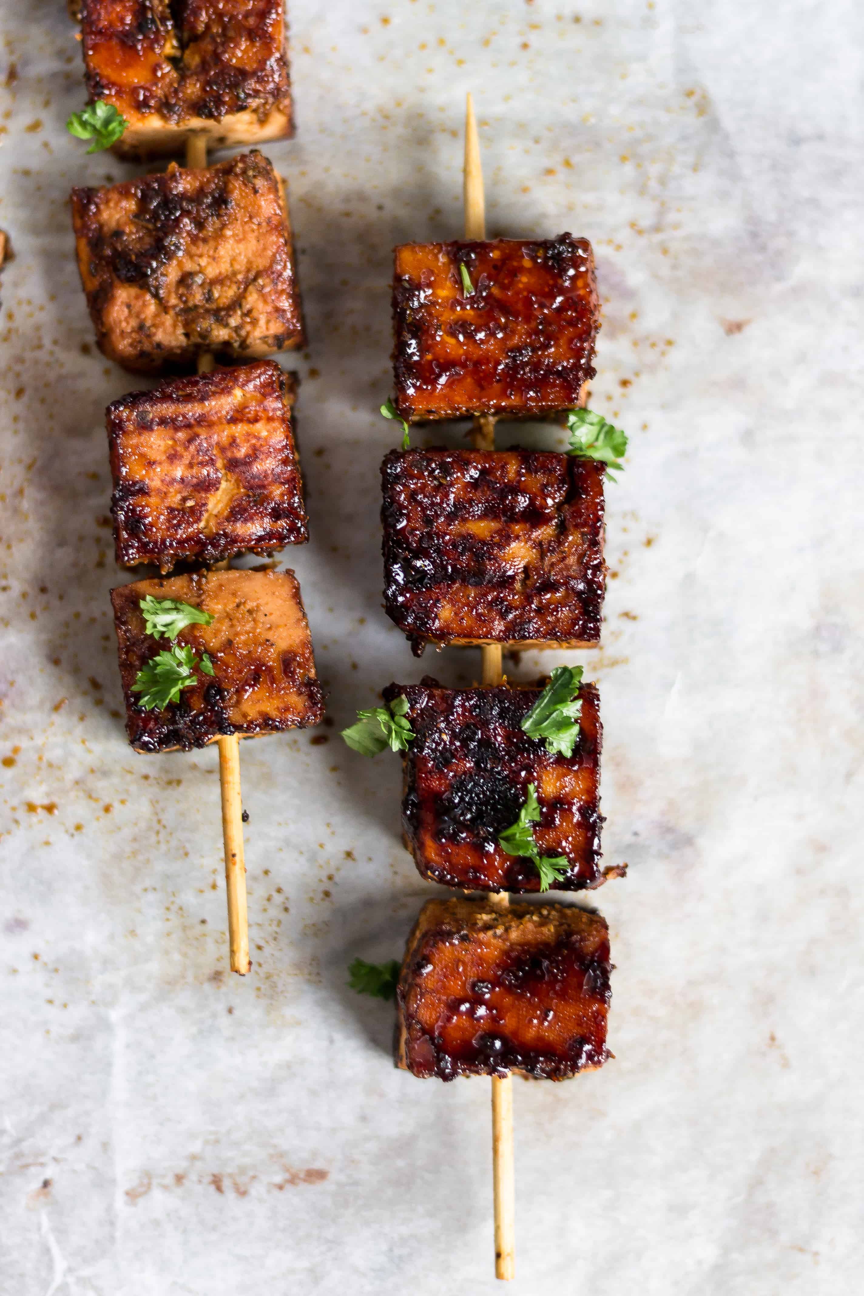 tofu cajun orange skewer vegan