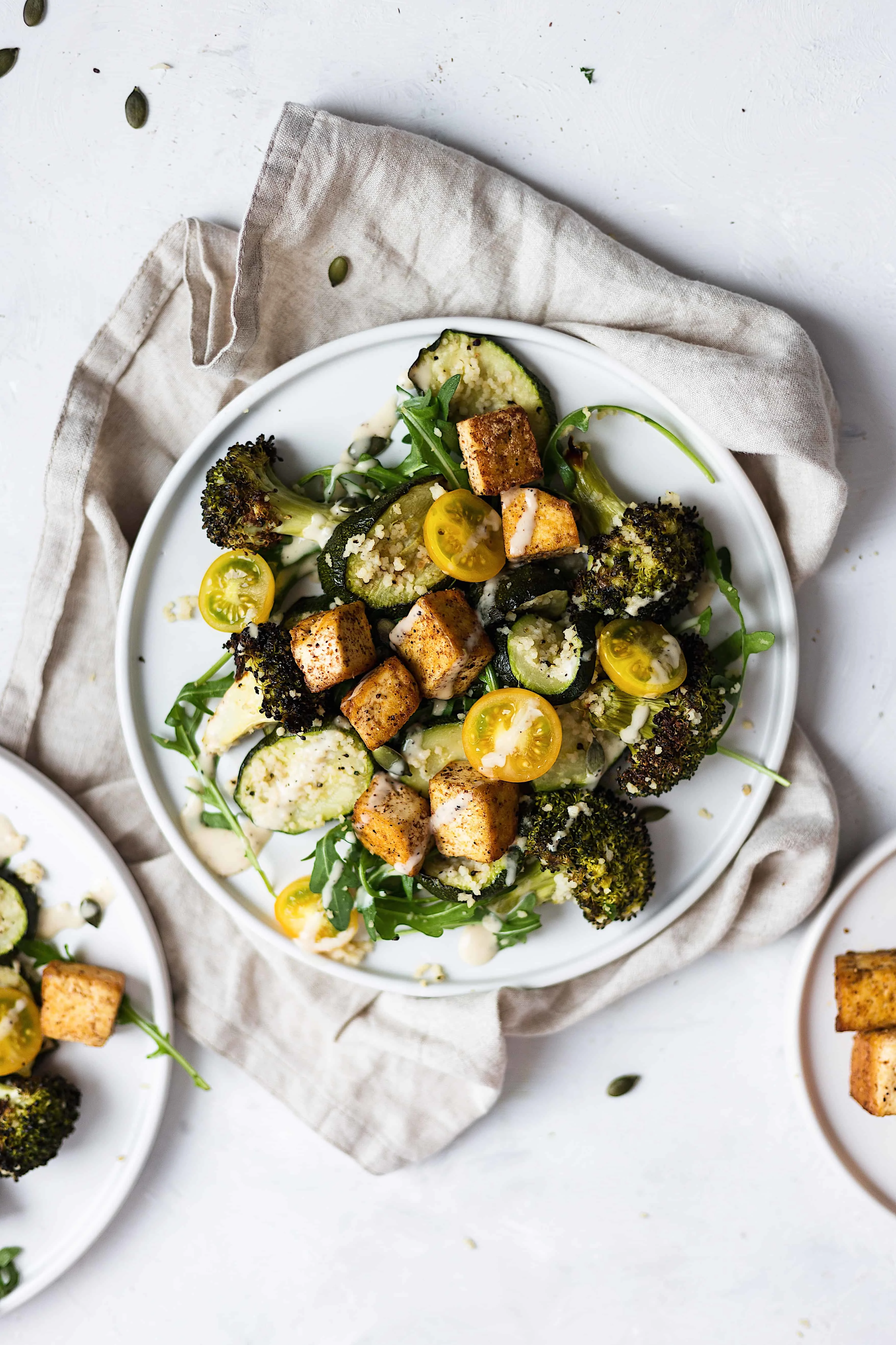 vegan tofu green salad recipe