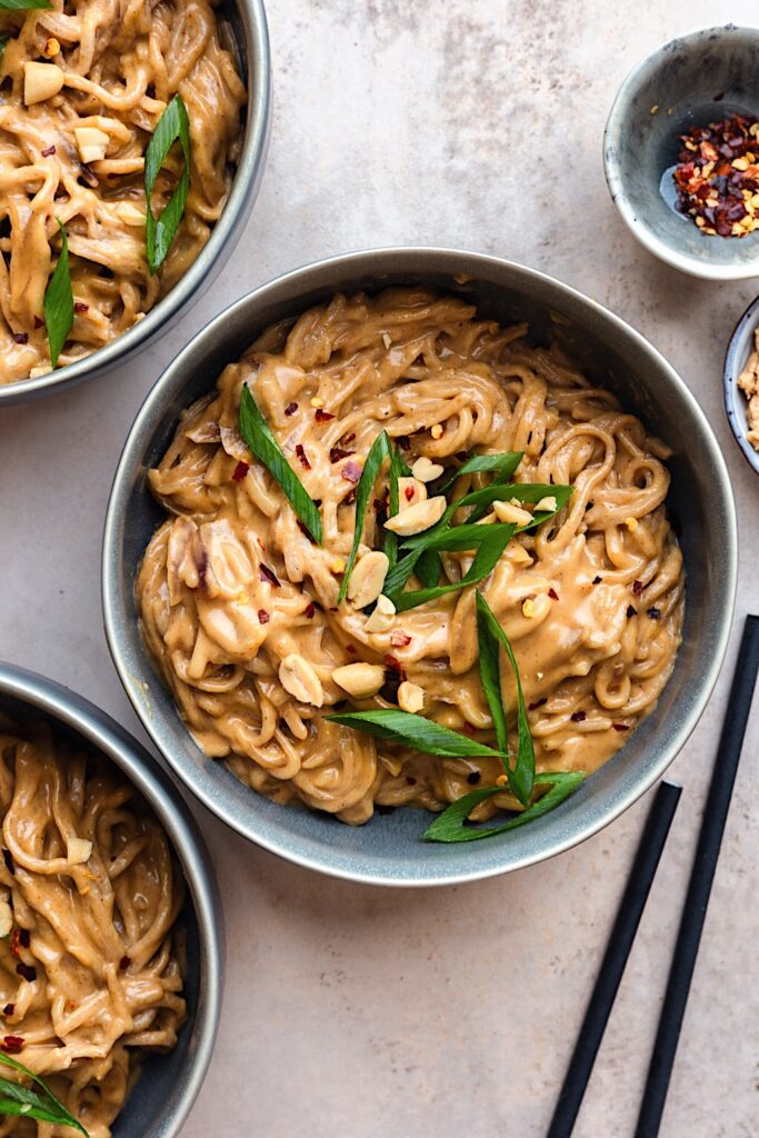 Vegan Veggie Peanut Satay Noodles #satay #peanut #noodles #vegan #vegetarian