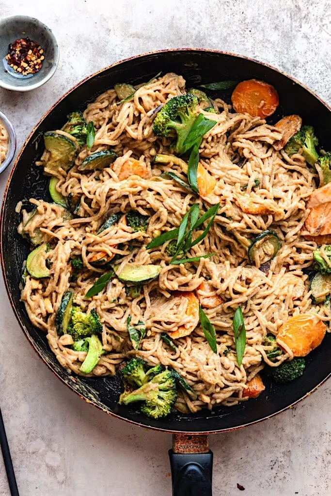 Vegan Veggie Peanut Satay Noodles