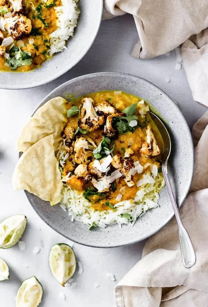 vegan butternut lentil curry