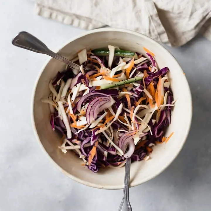 vegan coleslaw salad