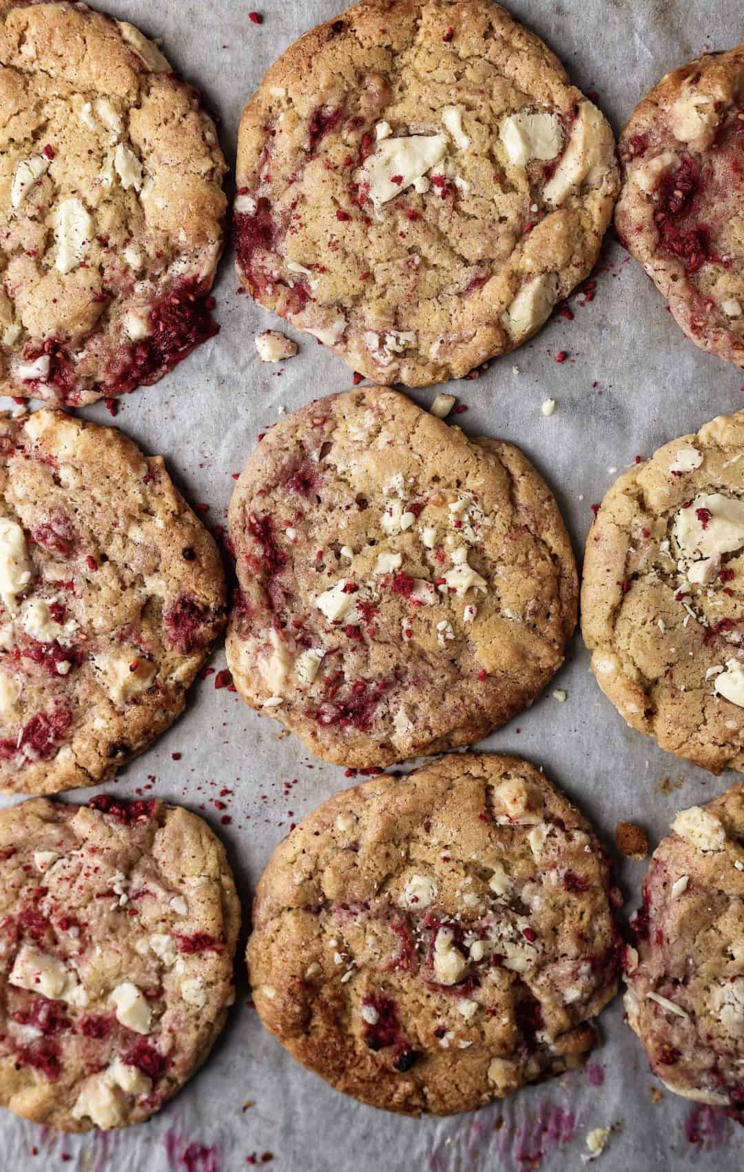 White Chocolate & Raspberry Cookies - Cupful of Kale