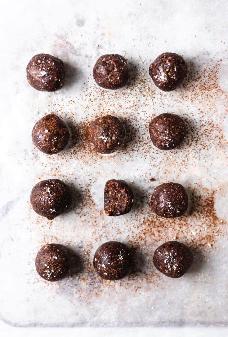 Peanut Butter & Chocolate Bliss Balls Cupful of Kale