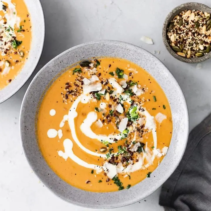 Simple Curried Butternut Squash Soup - Cupful of Kale