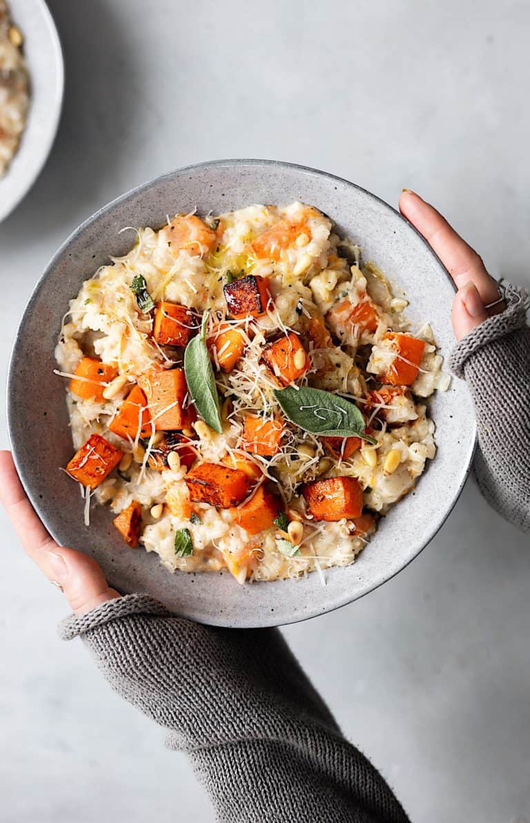 Vegan Roasted Butternut & Sage Risotto #veganrisotto #butternutsquash