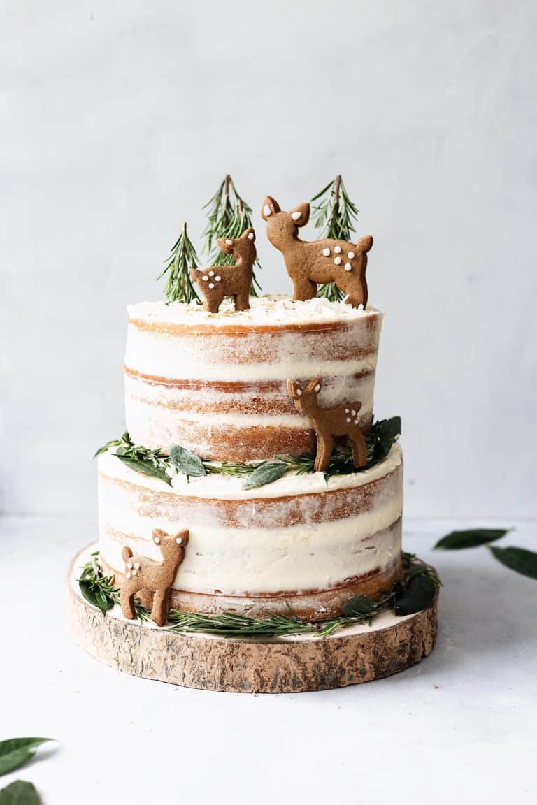 Vegan Lemon & Elderflower Cake with Chai Spice Biscuits