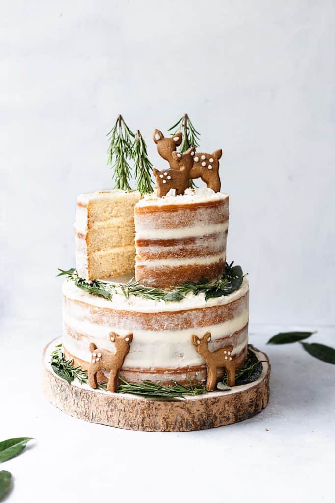 Lemon & Elderflower Cake with Chai Spice Biscuits - Cupful of Kale