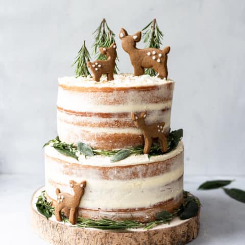 Lemon & Elderflower Cake with Chai Spice Biscuits - Cupful of Kale