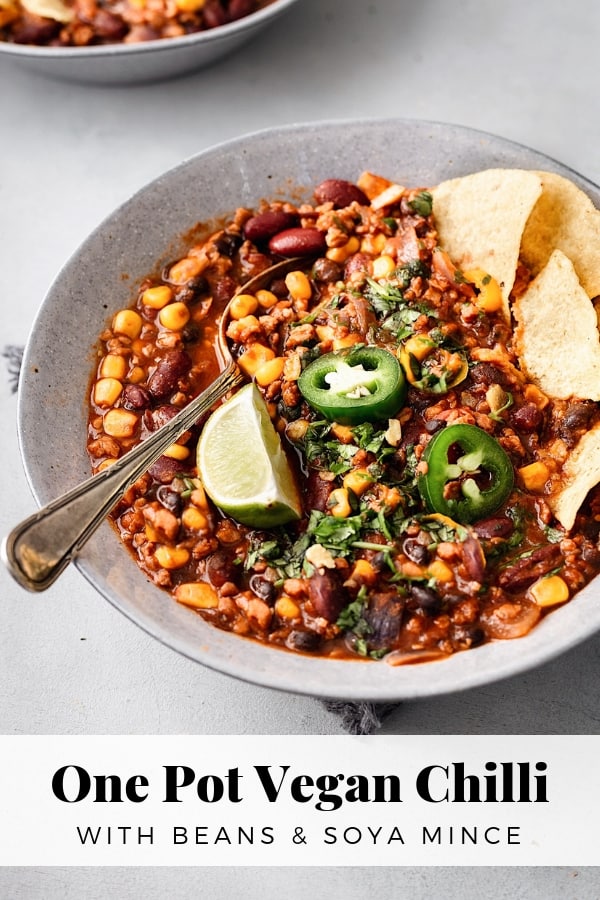 One Pot Vegan Chili #veganchili