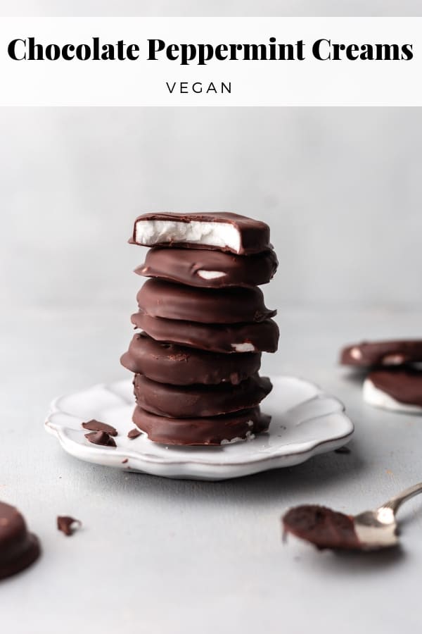 Vegan Chocolate Peppermint Creams #recipe #vegan #christmas