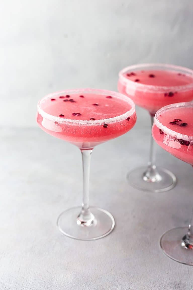 Pomegranate Maple Fizz Cocktail