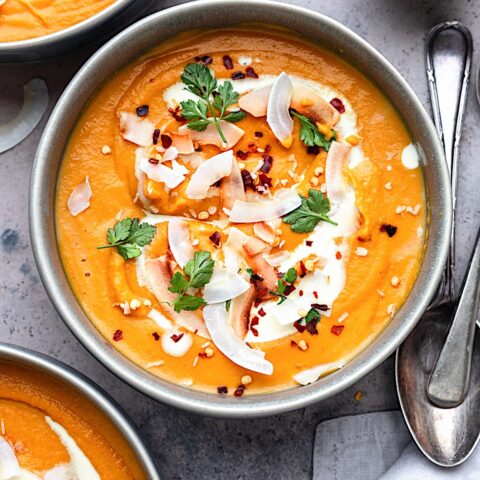 Thai Sweet Potato & Carrot Soup - Cupful of Kale