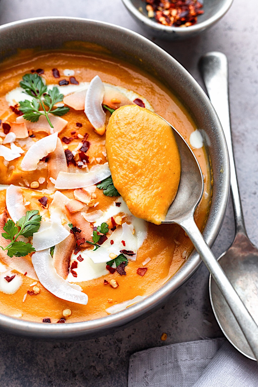 Thai Sweet Potato & Carrot Soup Cupful of Kale