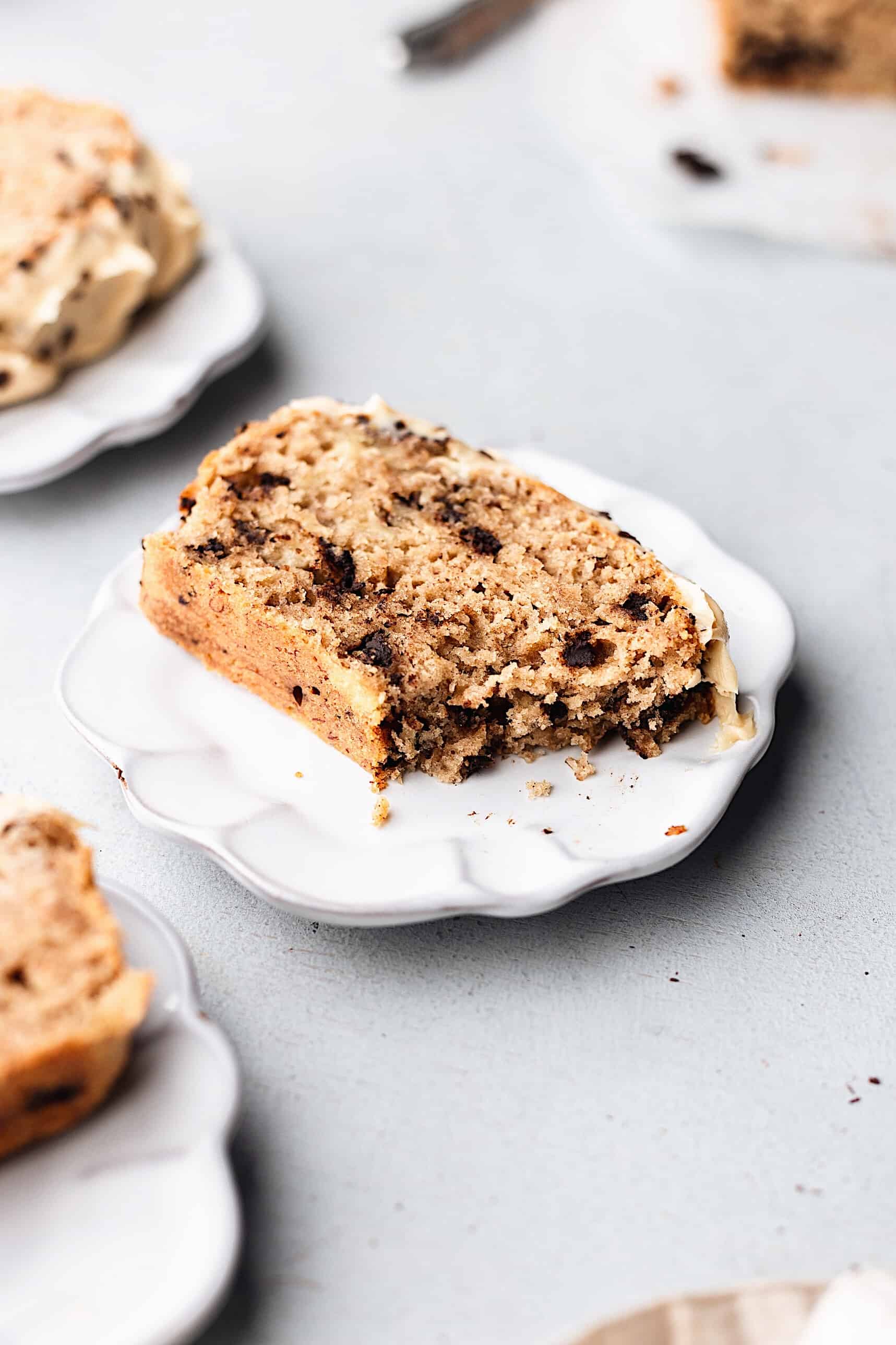 Chocolate Chip Banana Bread with Peanut Butter Frosting Pinterest
