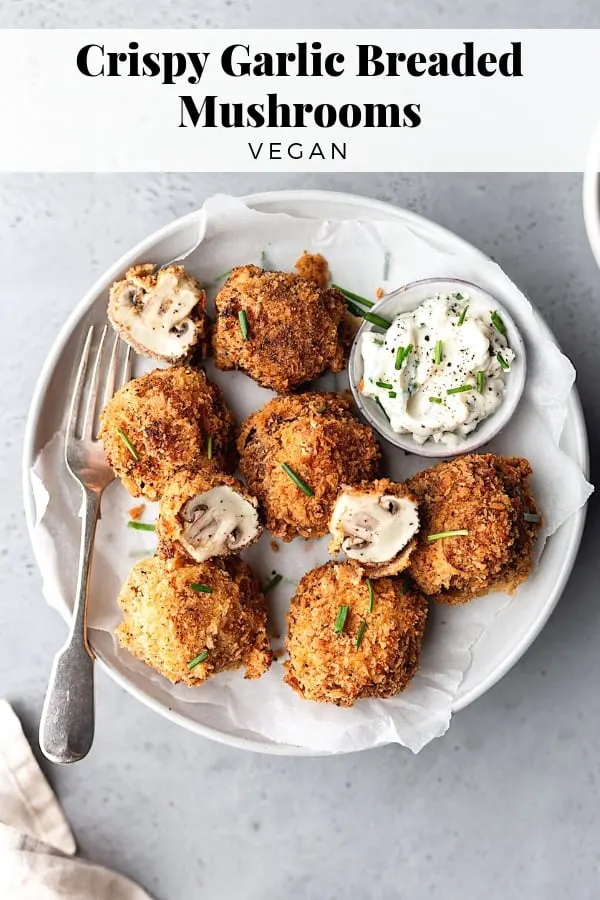 Vegan Crispy Garlic Fried Mushrooms #mushrooms #vegan #recipe 