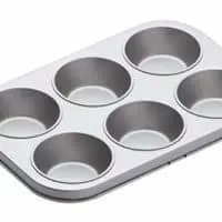 KitchenCraft Non Stick 6 Cup Muffin and Cupcake Tray, 35 x 27 cm