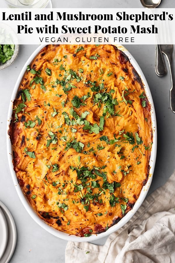 Lentil Shepherd's Pie with Sweet Potato Mash #recipe #vegan