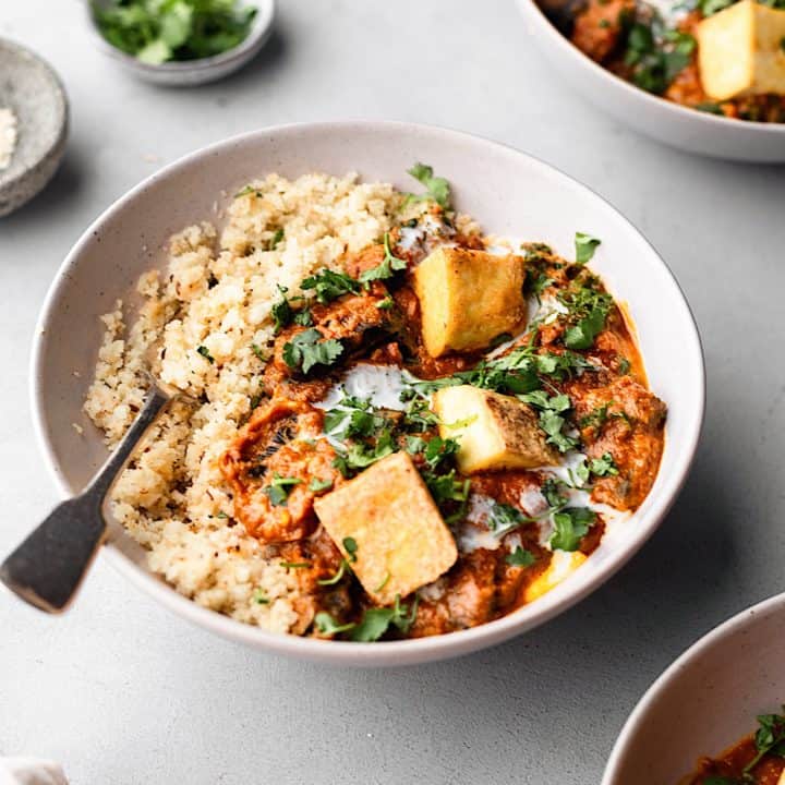 Vegan Tikka Masala with Cauliflower Rice #vegan #recipe #curry