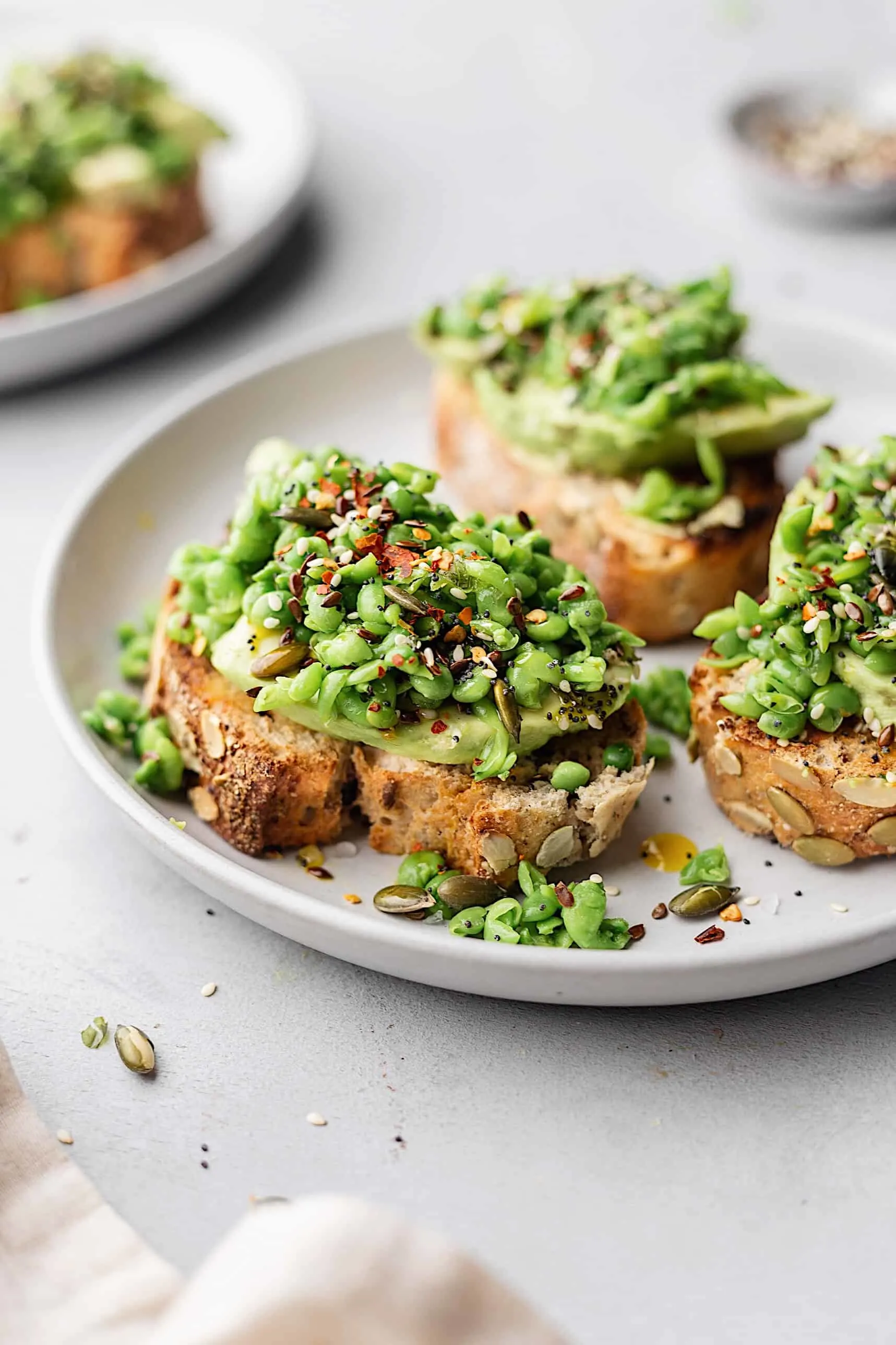 Smashed Peas and Avocado on Toast — The Mother Cooker