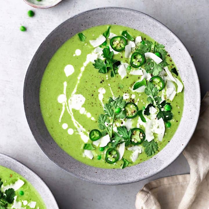 Thai Green Curry Pea Soup - Cupful of Kale