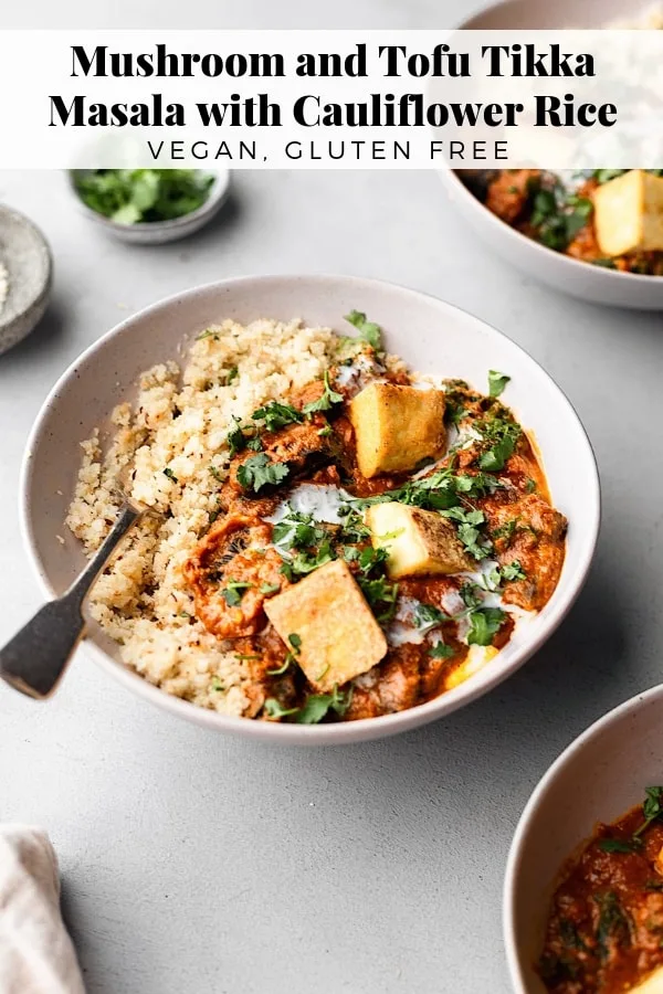 Vegan Tikka Masala with Cauliflower Rice #vegam #recipe #curry`