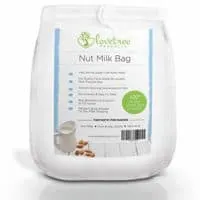 Lovetree Products Nut Milk Bag, Professional Filter for Almond, Coconut, Greek Yogurt, Soy Milk, Fruit & Veg Cheesecloth Replacement Reusable Strainer, Strong Nylon Mesh, Inc FREE Recipe E-Book