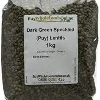 Buy Whole Foods Online Dark Green Speckled (French Style) Lentils 1kg