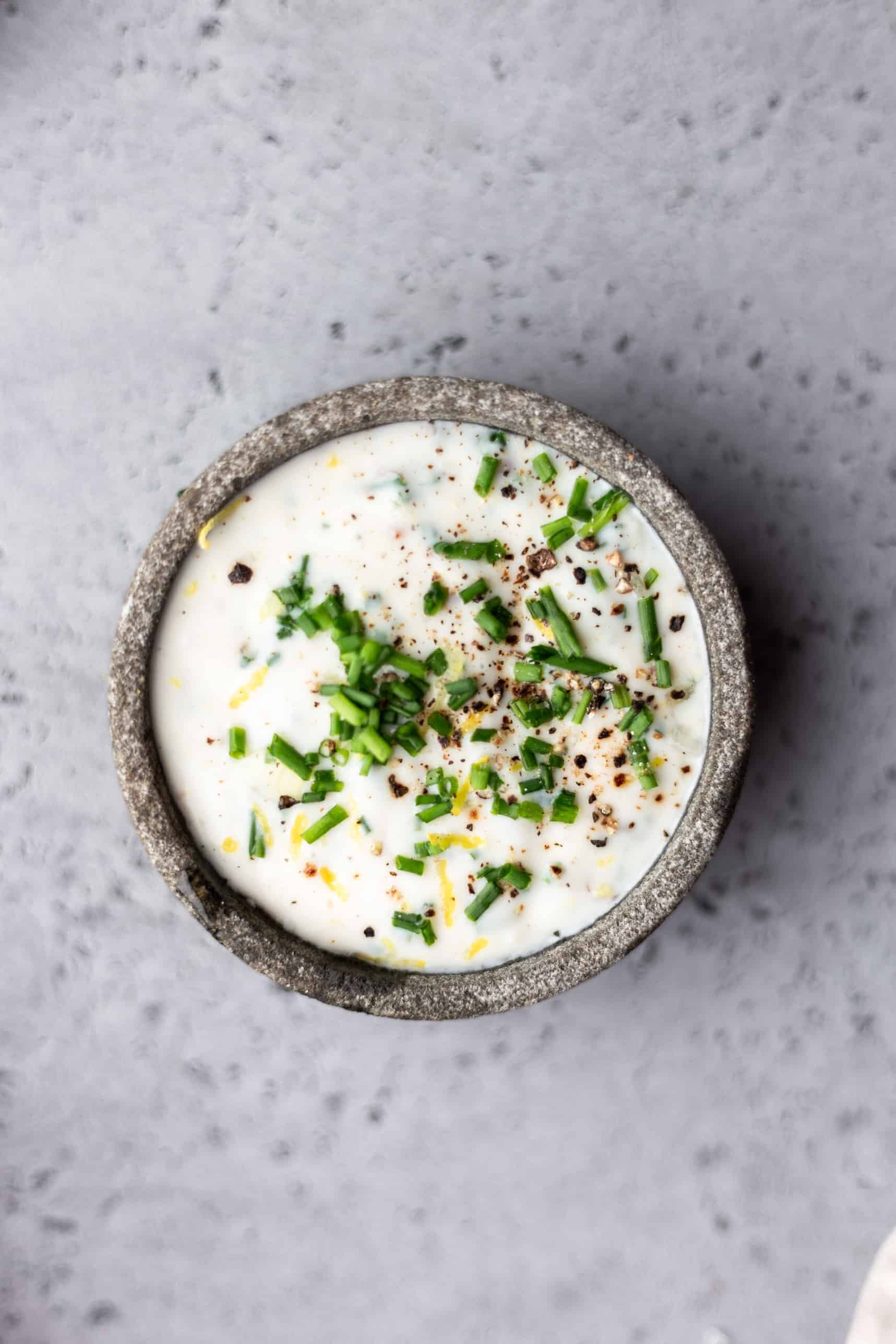 Vegan Lemon Chive Yoghurt Dressing