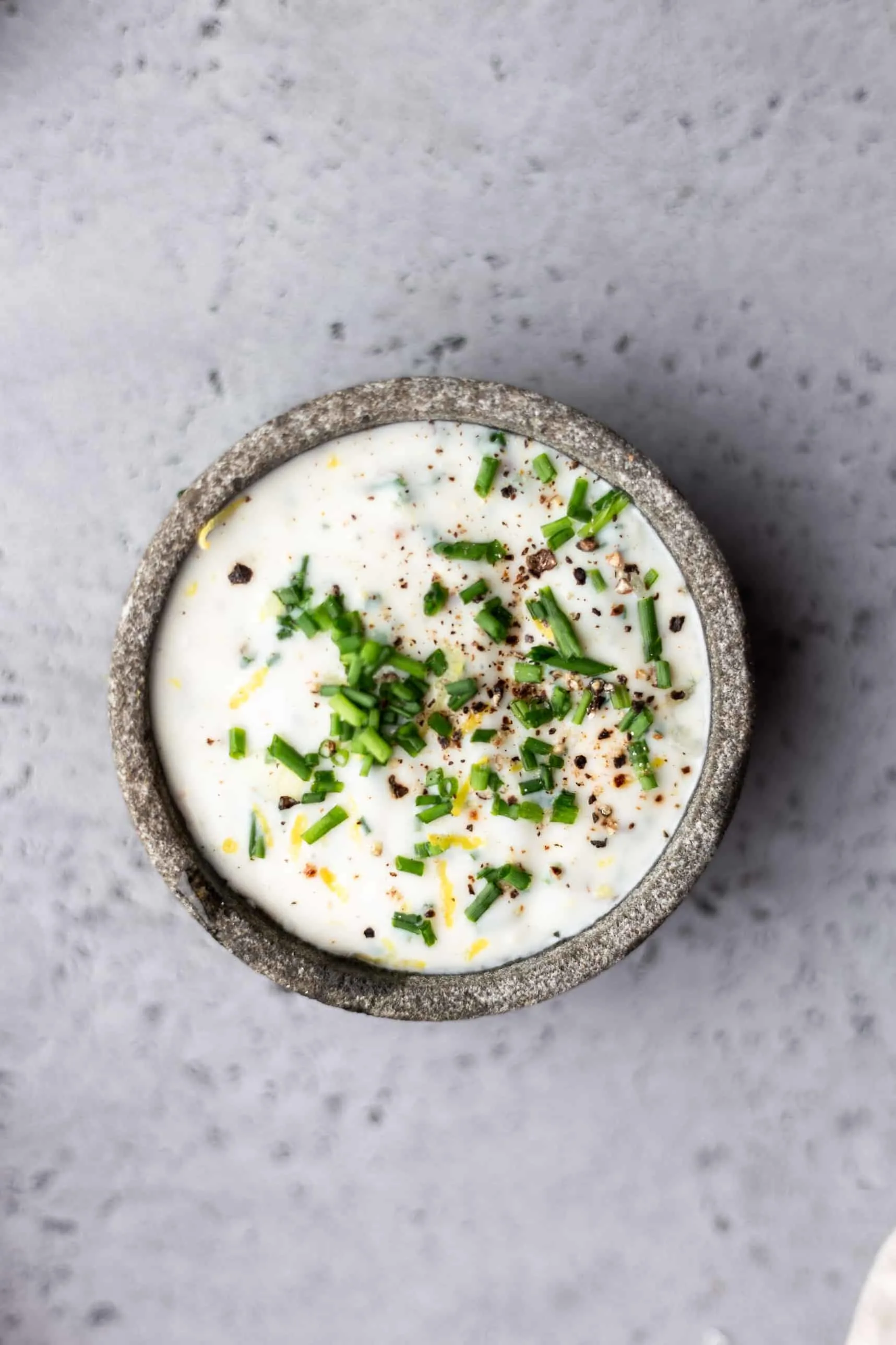 Vegan Lemon Chive Yoghurt Dressing