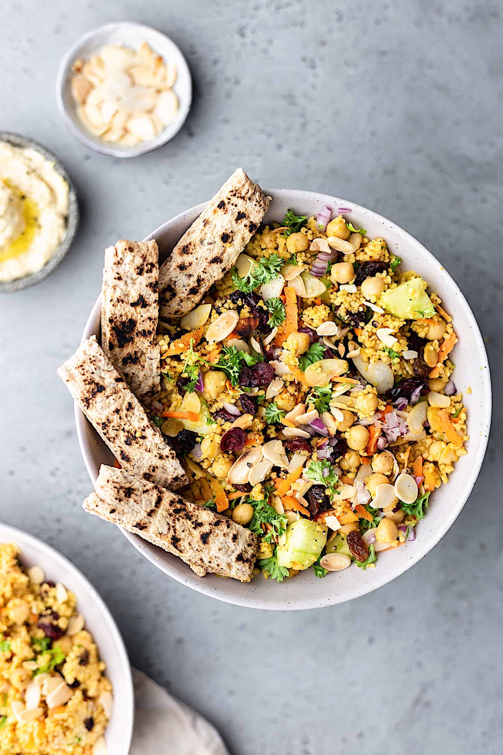 salată de năut cu cuscus marocan # vegan # salată # cuscus # rețetă # năut