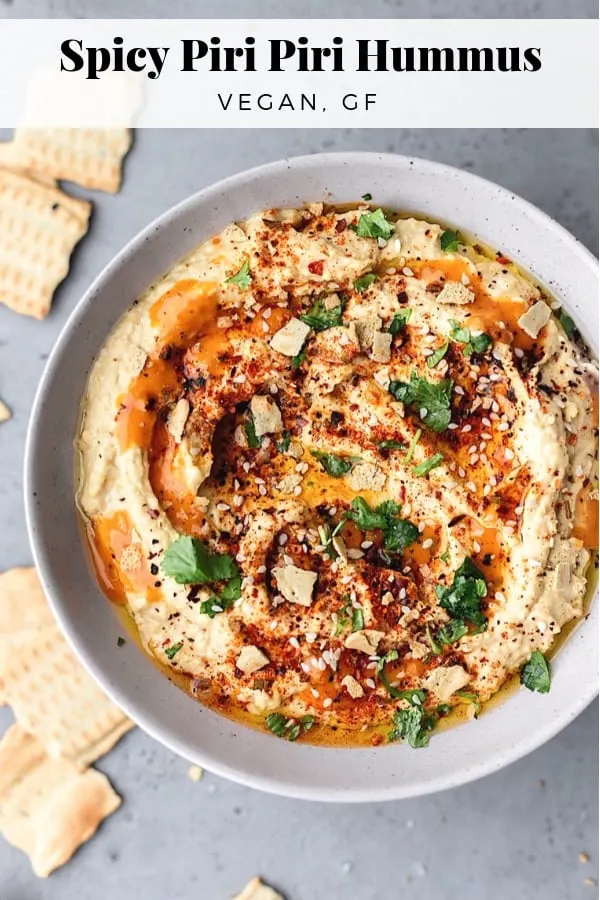 Spicy Piri Piri Hummus #hummus #piripiri #recipe #vegan