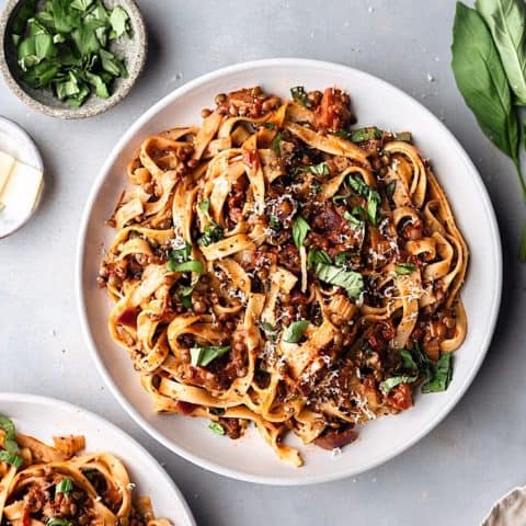 Tagliatelle Puy Lentil Ragu - Cupful of Kale Recipes