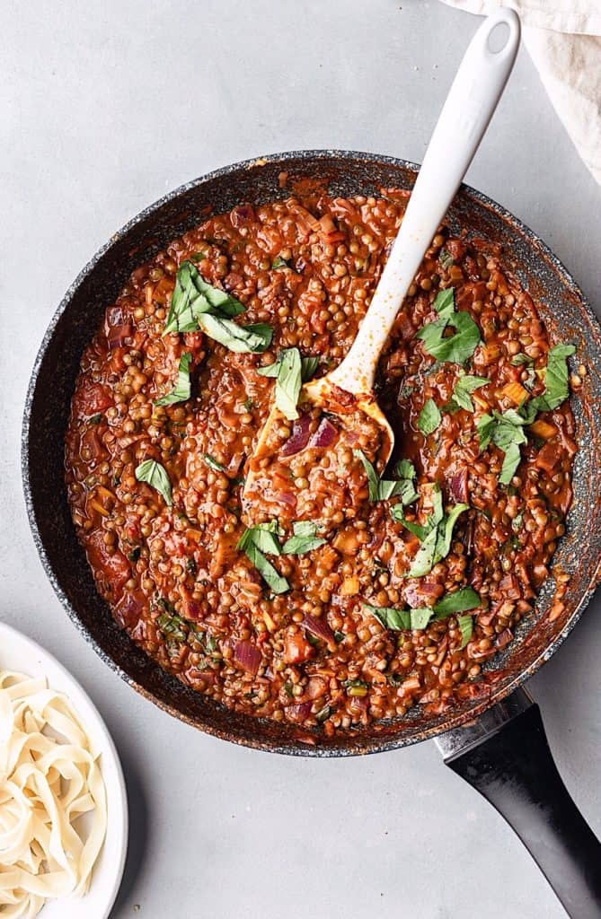 Tagliatelle Puy Lentil Ragu - Cupful of Kale Recipes