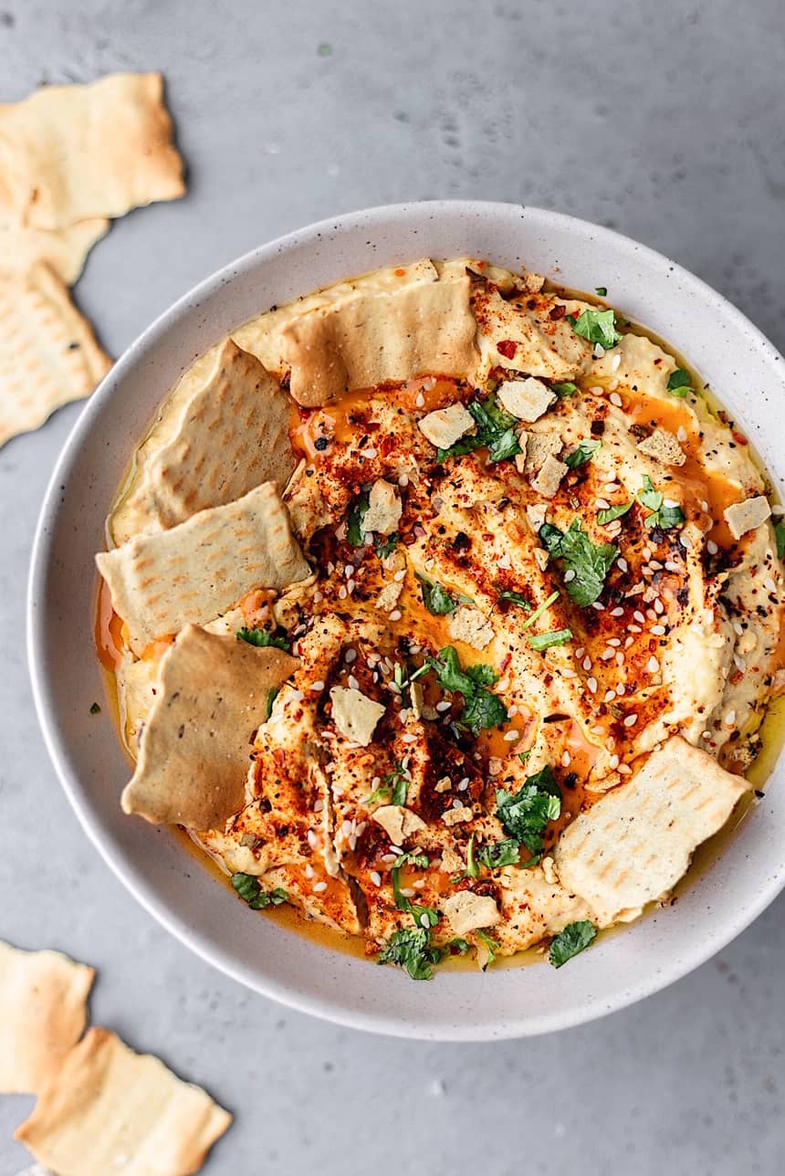 Spicy Piri Piri Hummus #vegan #recipe #dip #piripiri #hummus