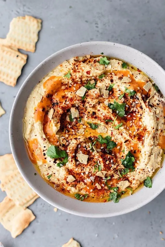 Spicy Piri Piri Hummus #vegan #recipe #dip #piripiri #hummus
