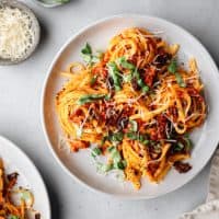 Roasted Red Pepper and Sundried Tomato Pasta - Cupful of Kale