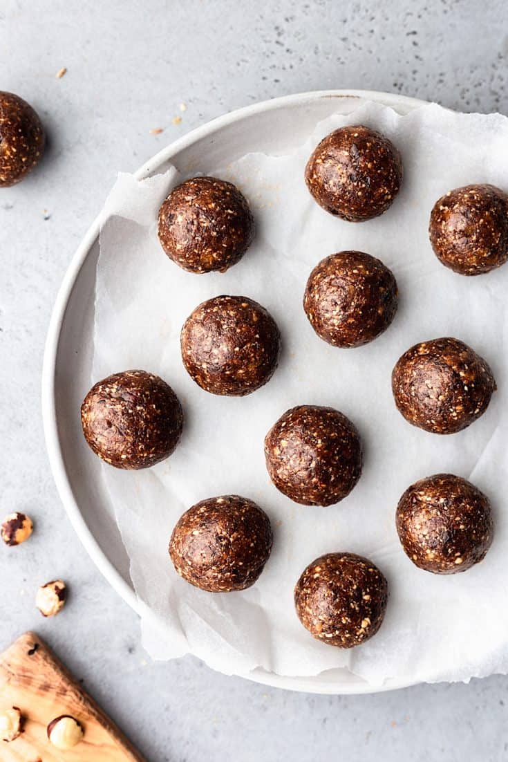 Hazelnut and Chocolate Bliss Balls - Cupful of Kale