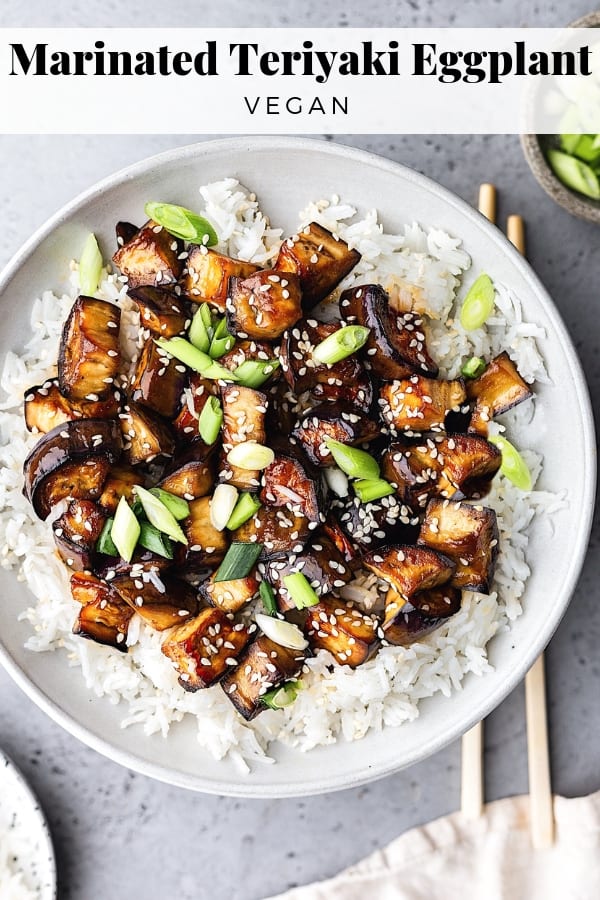 Vegan Marinated Teriyaki Eggplant #vegan #recipe #japanese #teriyaki #eggplant #aubergine