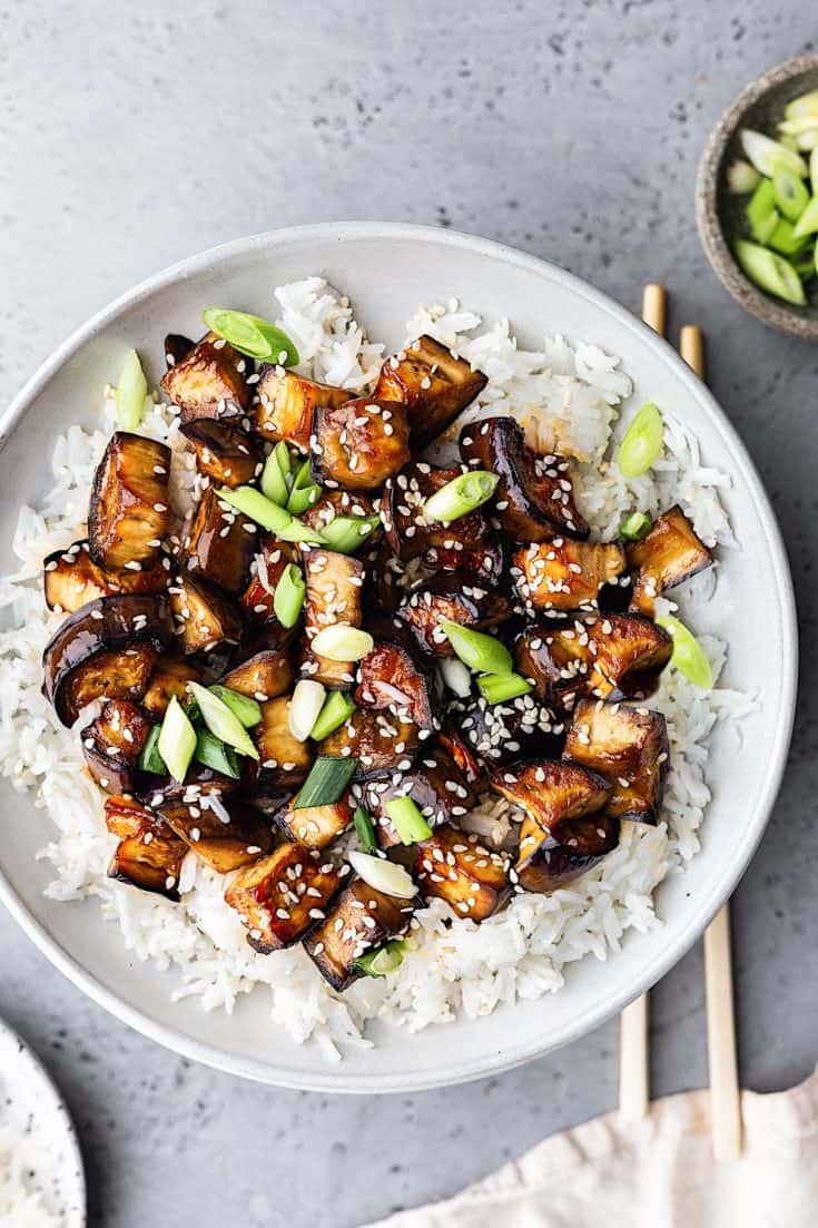 Marinated Teriyaki Eggplant Cupful Of Kale