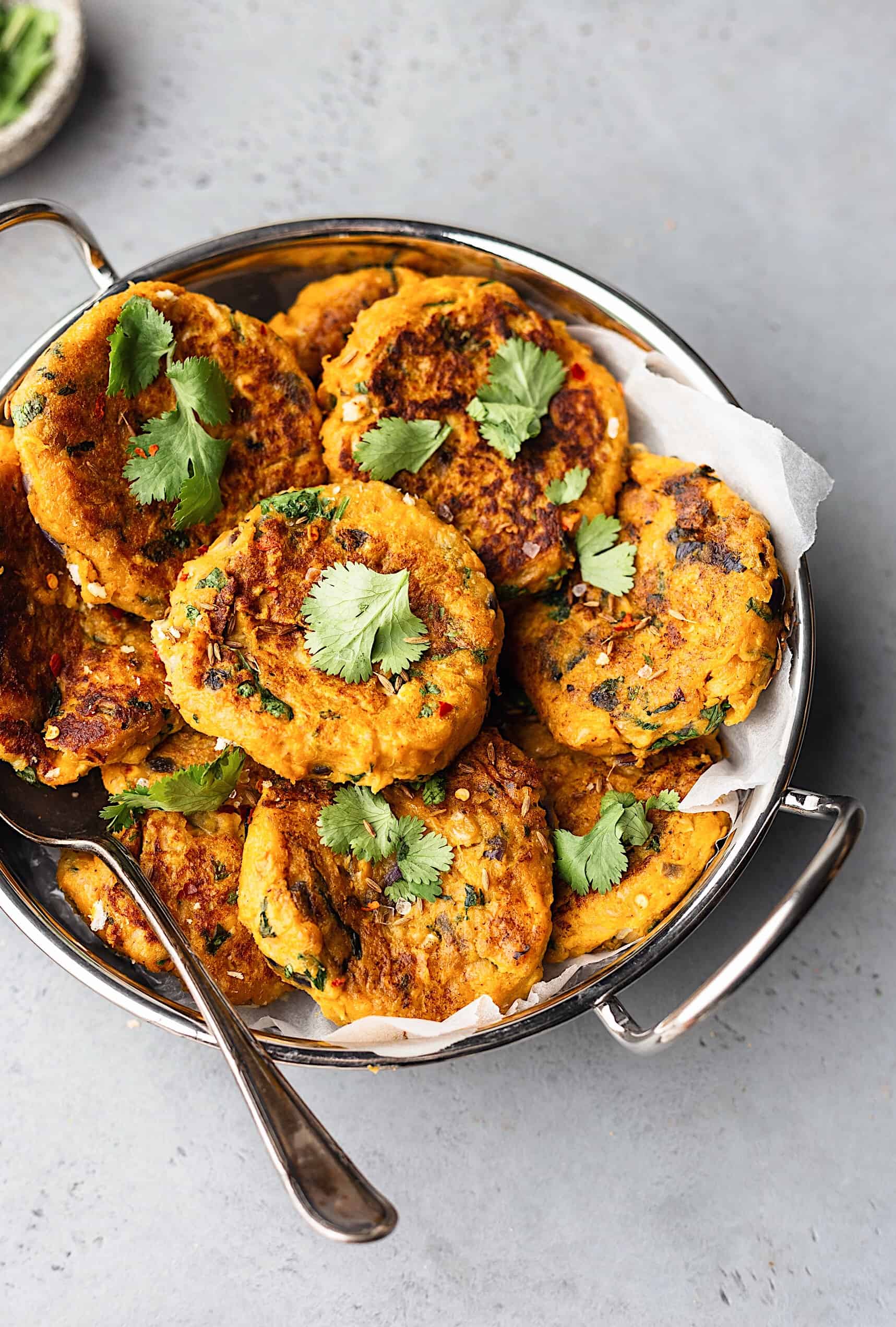 Vegan Curried Sweet Potato and Chickpea Patties #recipe #vegan #food #sweetpotato #chickpea