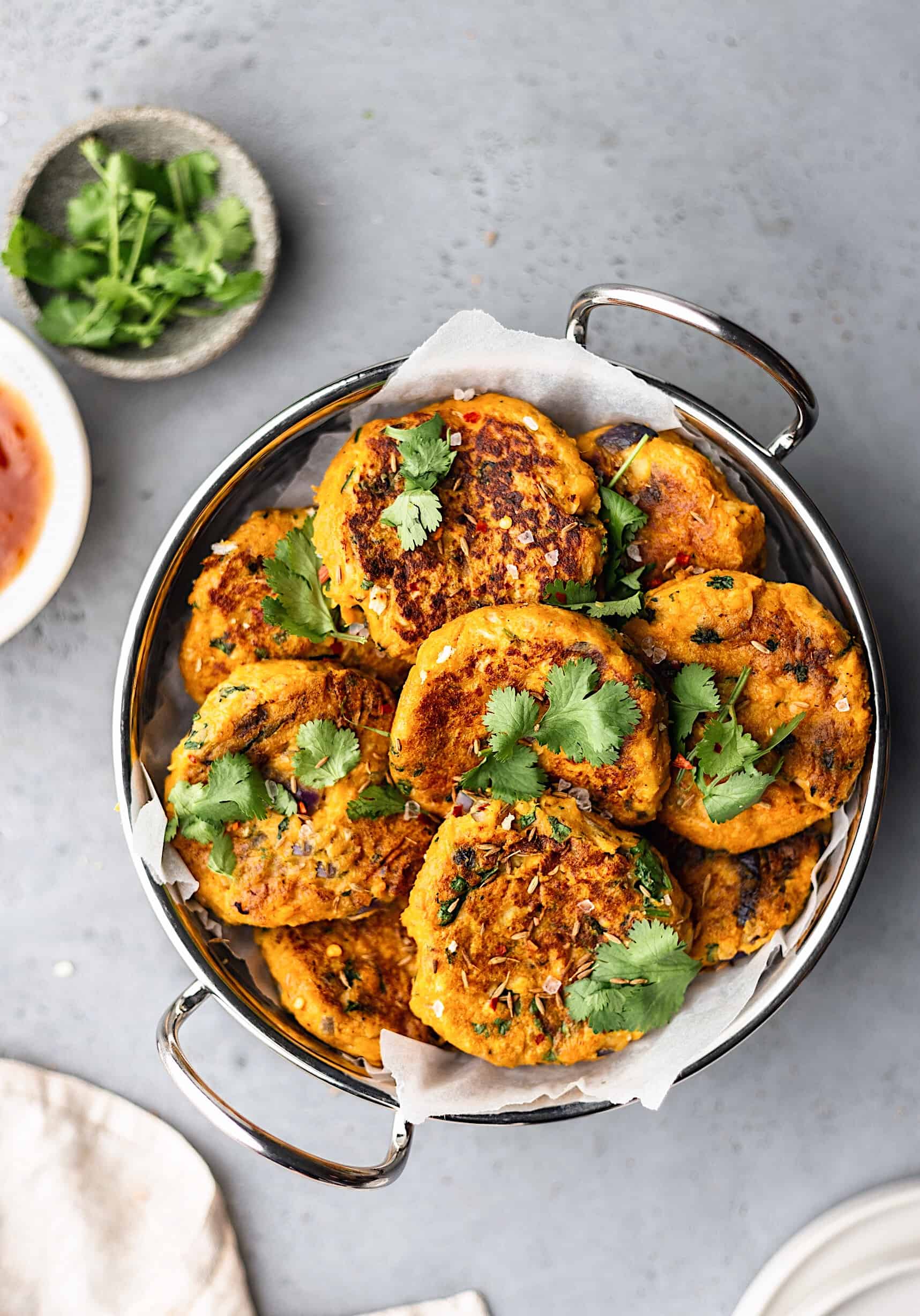 Patty de Batata Doce e Grão de Bico de Bico de Bico #vegan #receita #comida #potata doce #chickpea #curried