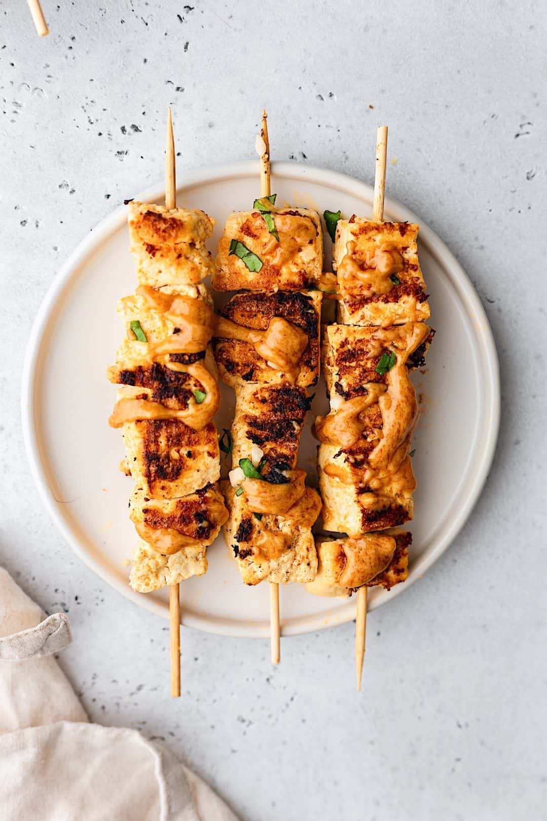 Thai Tofu Satay with Peanut Sauce - Cupful of Kale