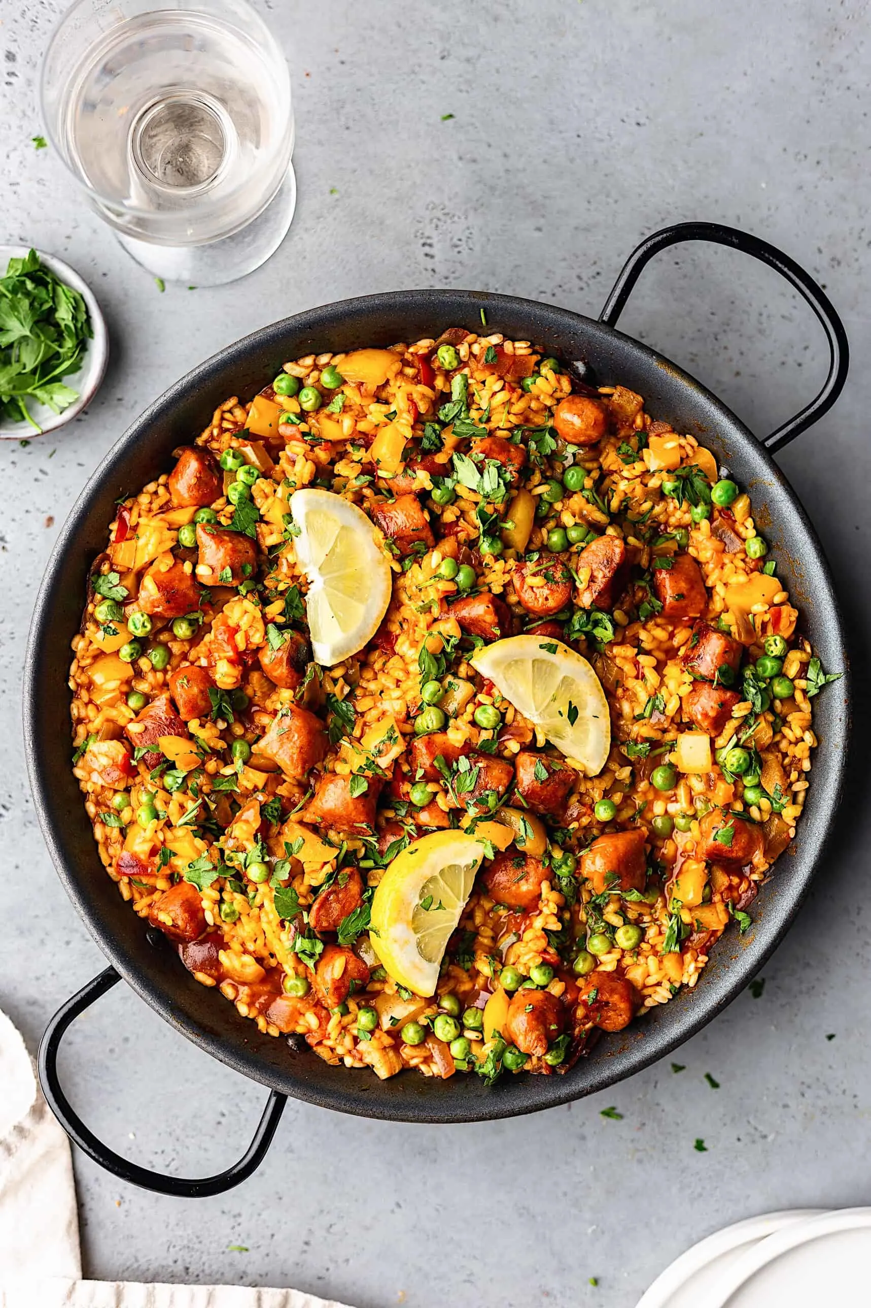 Vegan Chorizo Vegetable Paella #paella #rice #vegan #recipe #spanish #chorizo