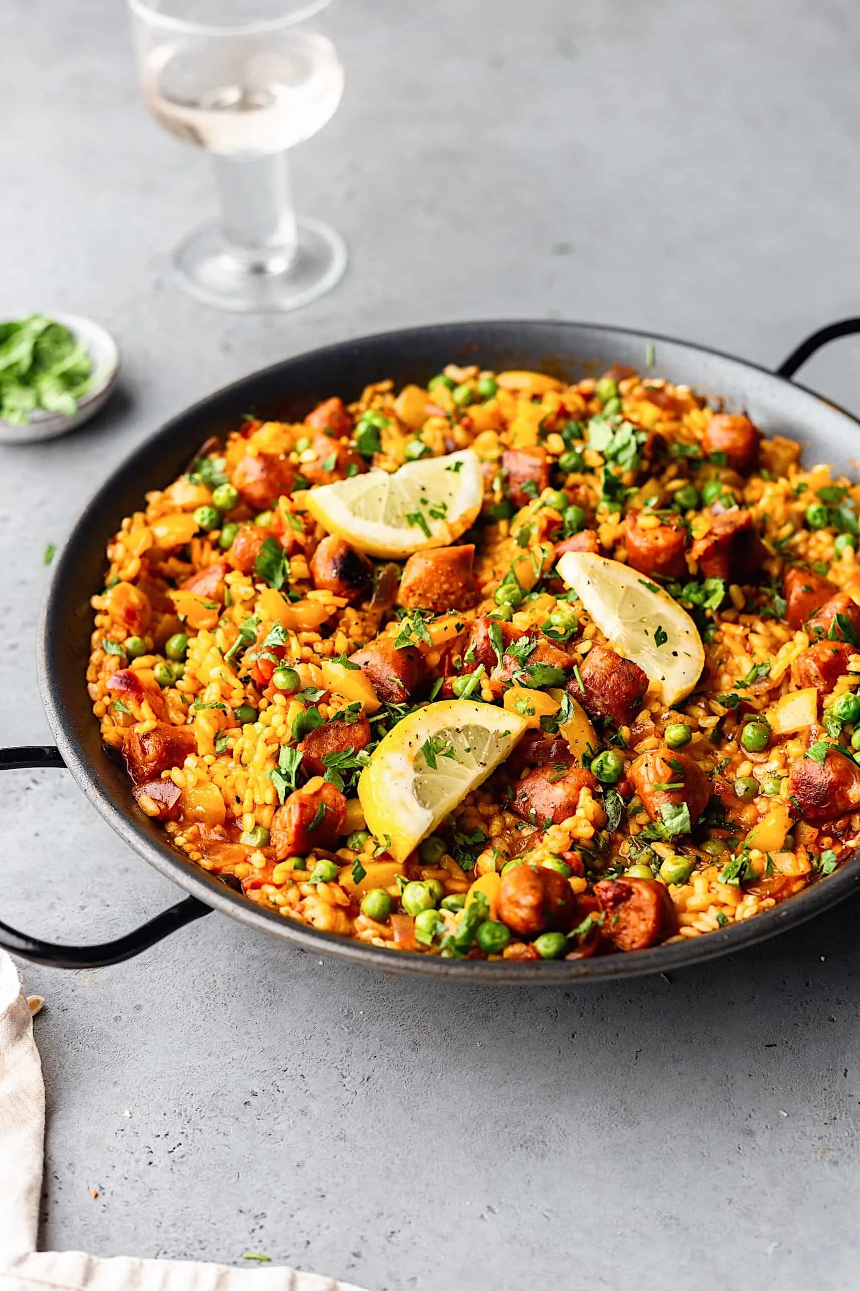 Vegan Chorizo Vegetable Paella #paella #spanish #vegan #recipe #rice #chorizo